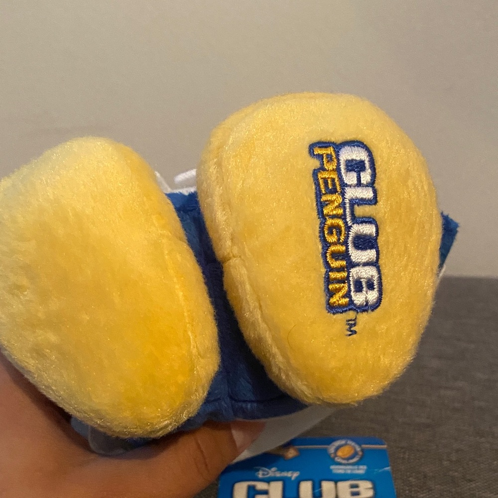 Blue and Yellow Penguin Plush Toy with White Coat Club Penguin - Picture 3 of 5